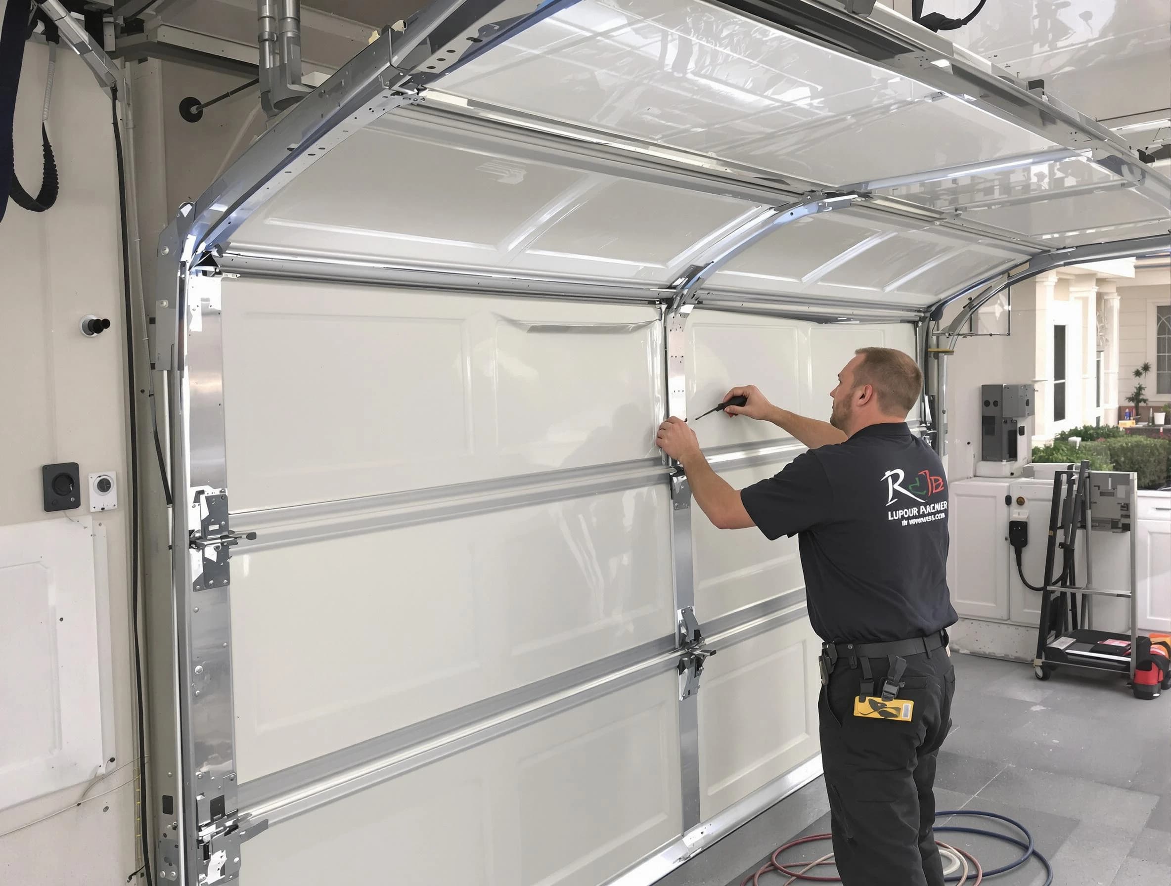 Salt Lake City Garage Door Repair professional performing panel repair in Salt Lake City
